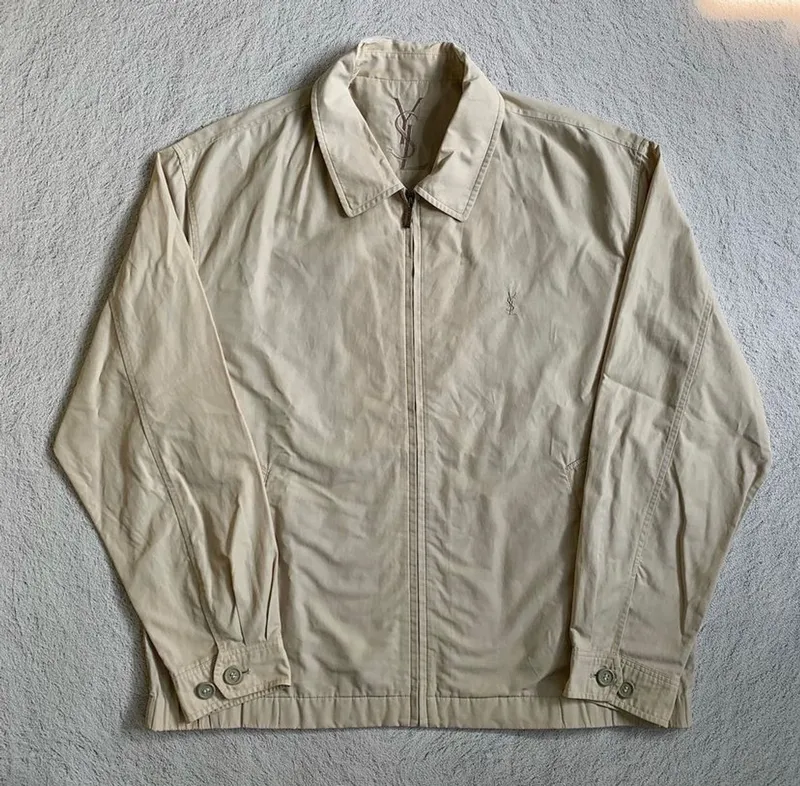Yves Saint Laurent YSL Vintage Casual Bomber jacket Pria cream photo 1