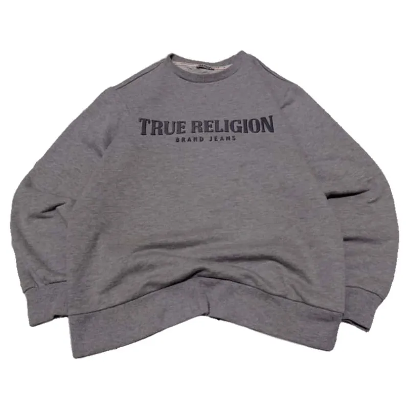 True Religion Men’s Grey Crewneck photo 1