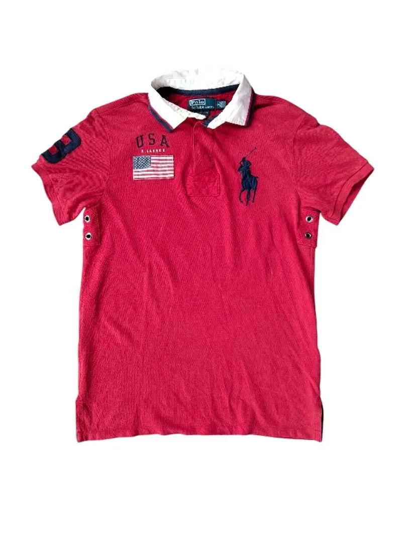 Vtg polo ralph lauren embroidery big logo country polo shirt photo 1