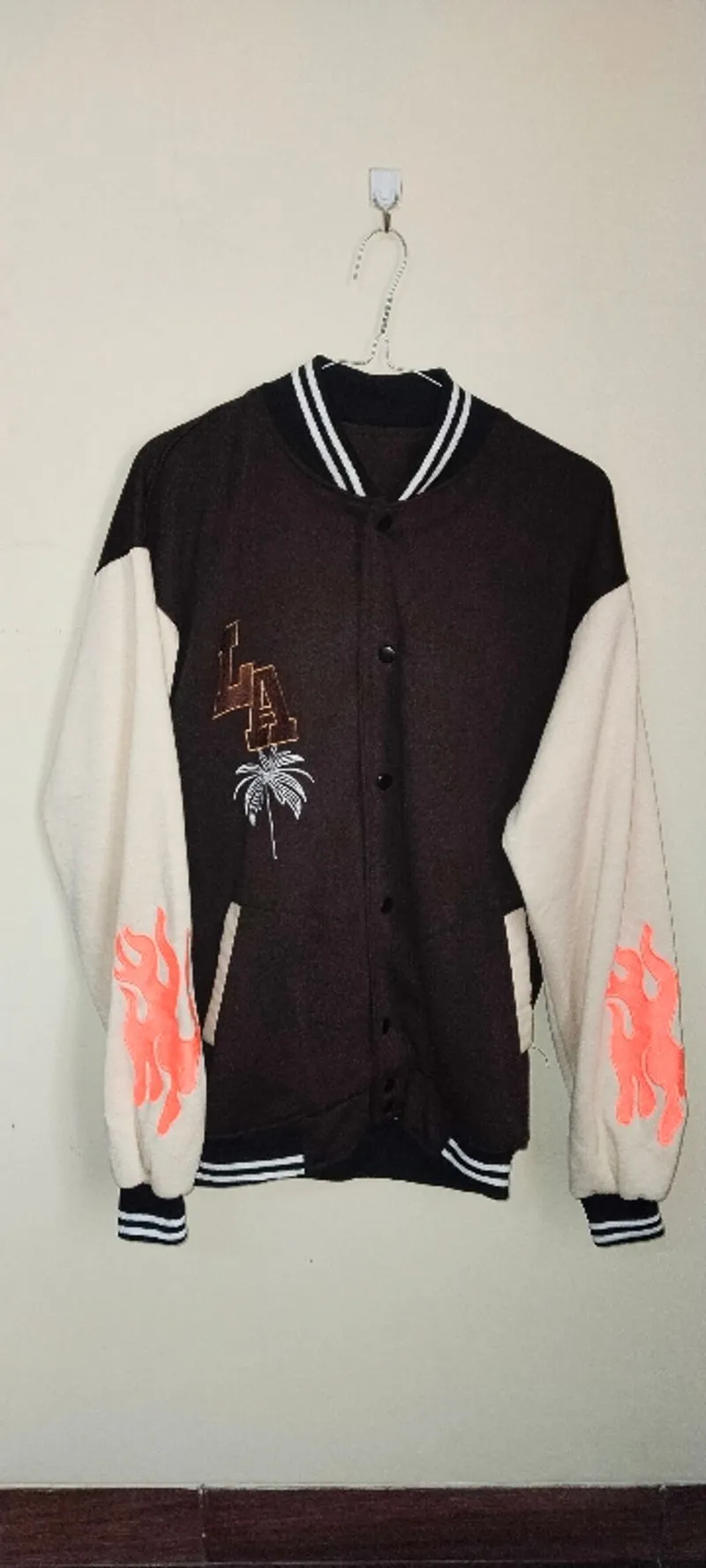 Brown and cream hoodie photo 1