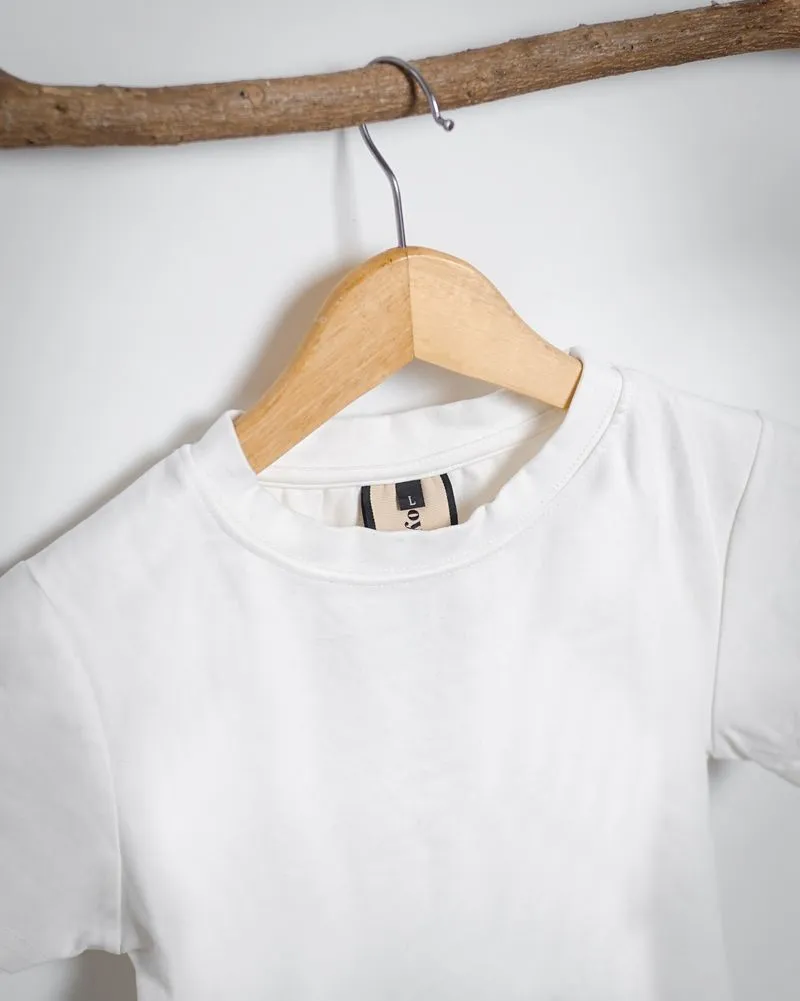  Kaos Polos Premium Cotton Crop Top - Putih photo 1
