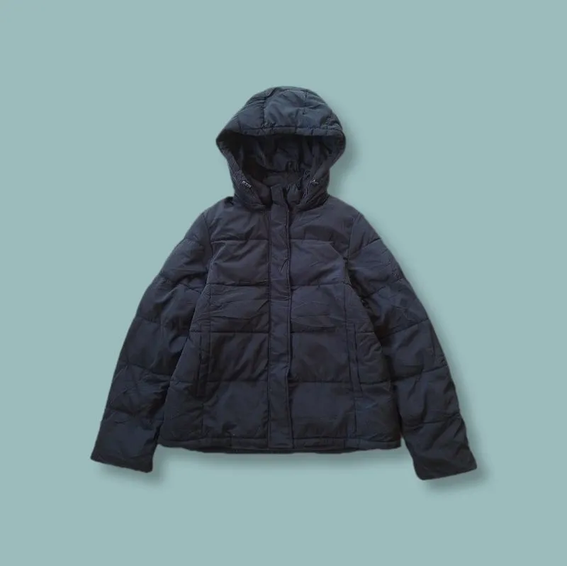 Jaket Cewek Gelembung Puffer GU Navy Second  photo 1