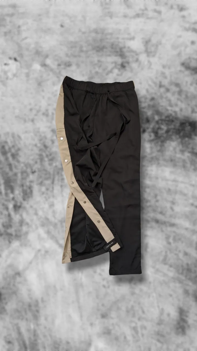 Fear of God Streetwear Sportswear Tracksuit Pria black cream photo 1
