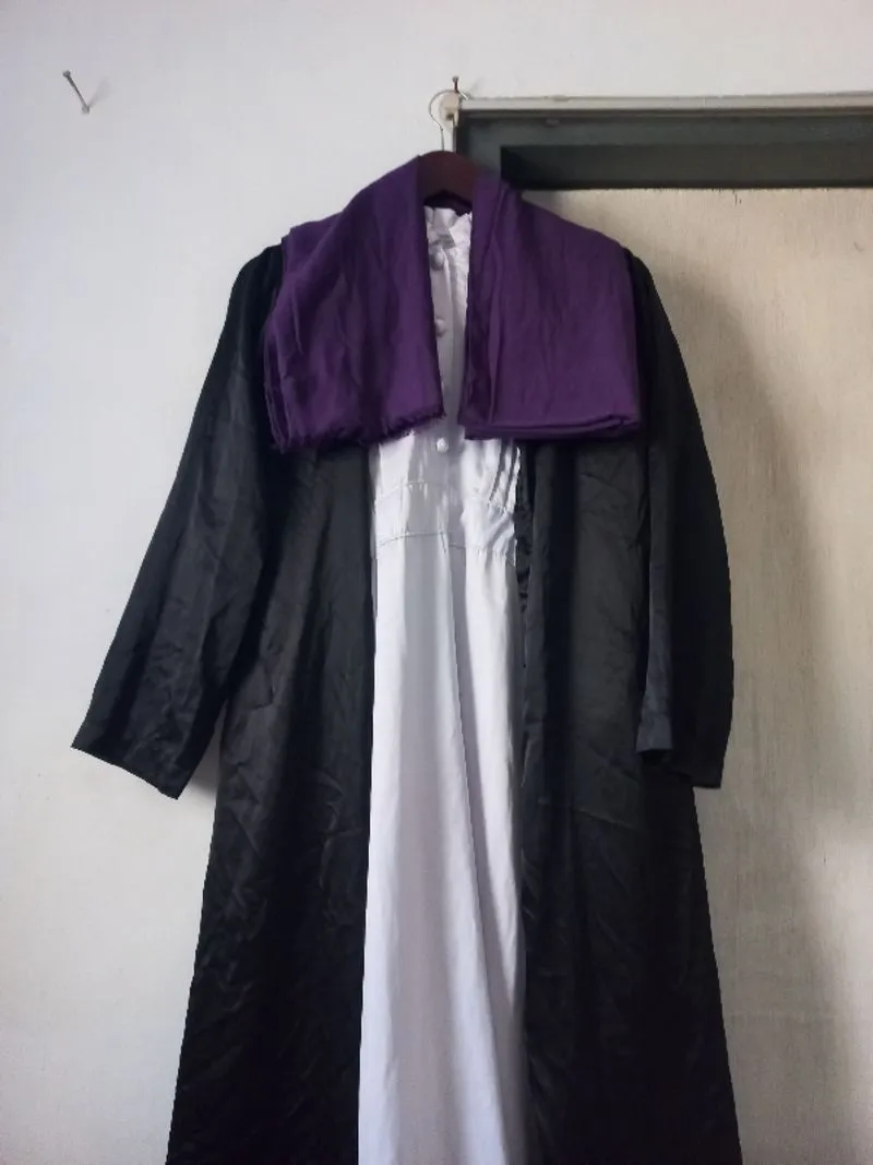 Set cosplay Fern anime Frieren dress putih + coat dressmaker photo 1