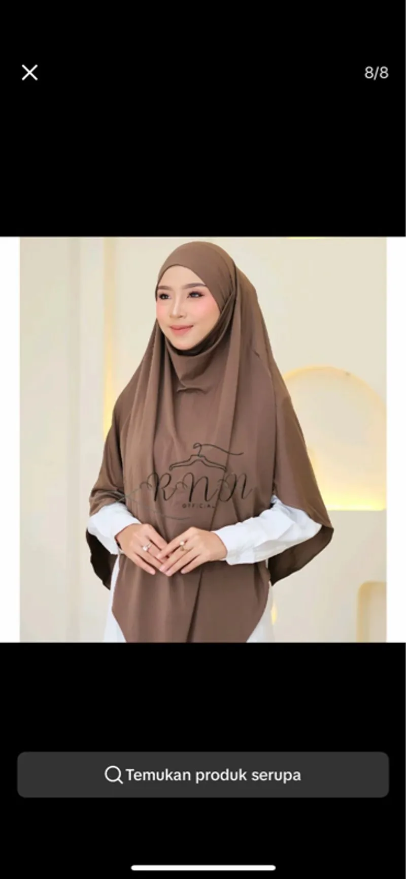 hijab cadar - coklat  photo 1