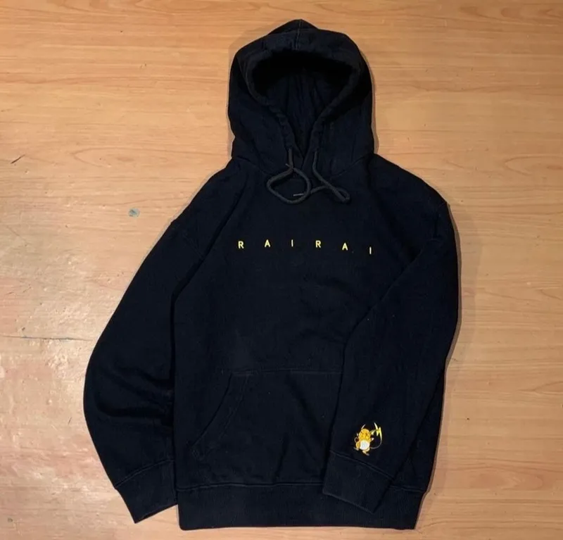 Vintage Hoody Pria black yellow photo 1