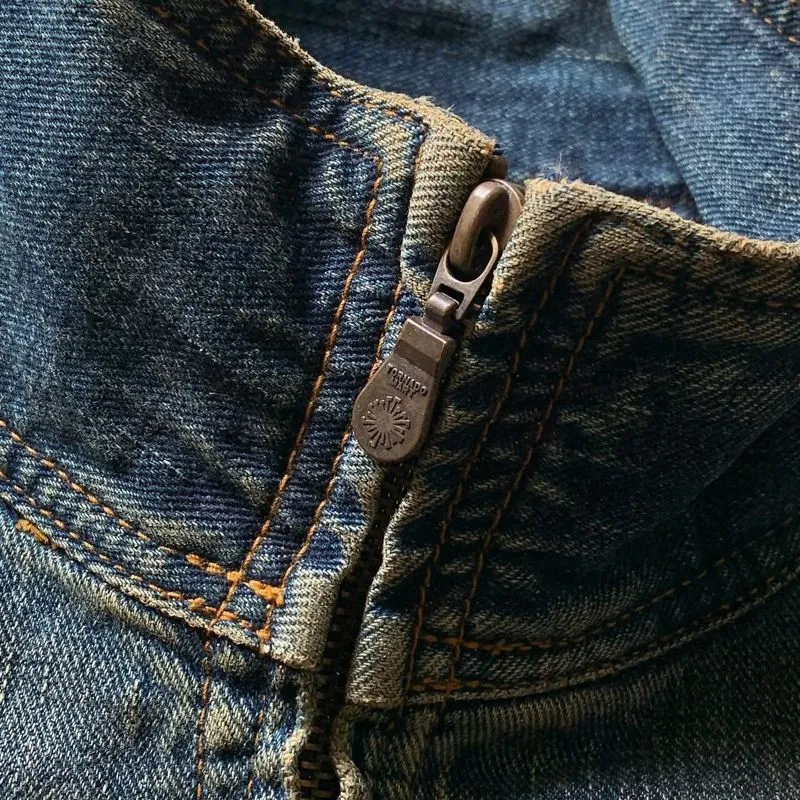 00s Tornado Mart Y2K Lace Up Denim Jacket Made in 🇯🇵 - Preloved