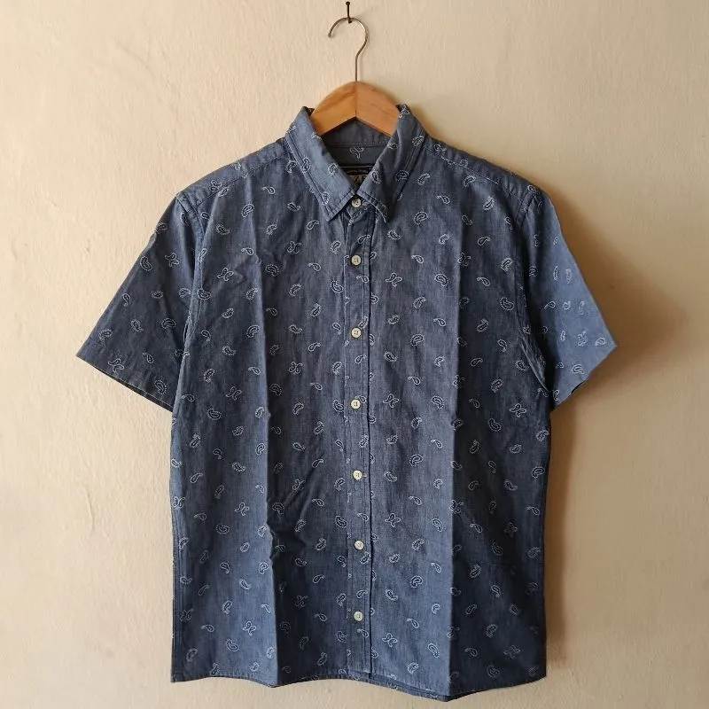 Olzen Kemeja Buttondown Brand Casual Motif Paisley photo 1