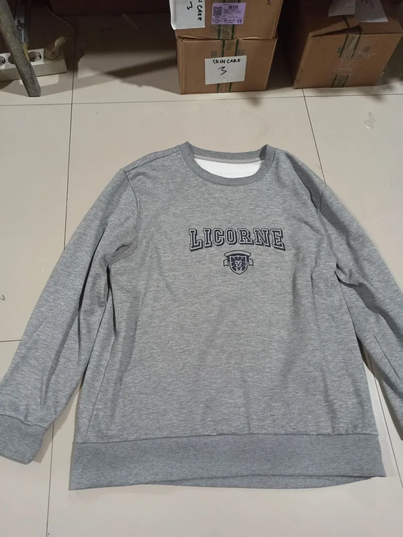 Streetwear Casual Sweatshirt Pria gray photo 1