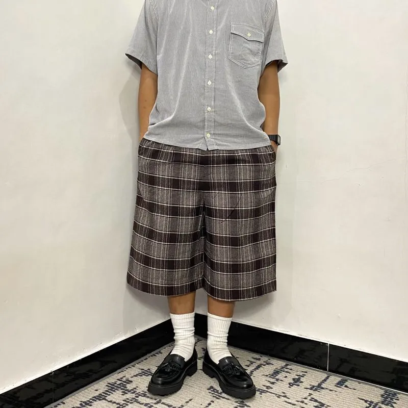 Tartan wool Baggy short pants photo 1
