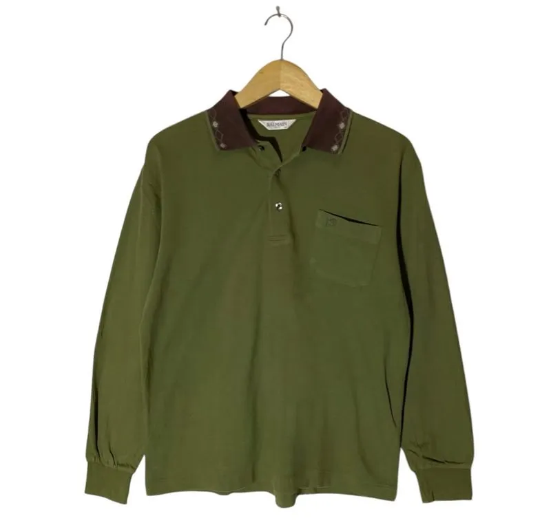 Balmain paris B Logo Longsleeves Polo Authentic photo 1