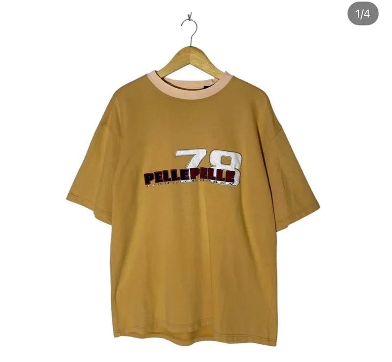 Pelle pelle by Marc Buchanan 90s  Spellout Khaki Tee Origina photo 1