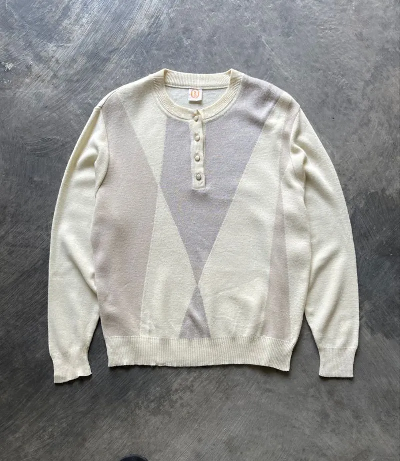 🤍 Vintage German Henley Knit – Schröcker Moden photo 1