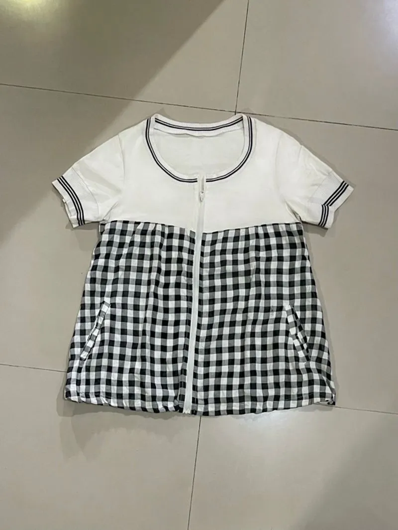 Gingham Babydoll Top photo 1