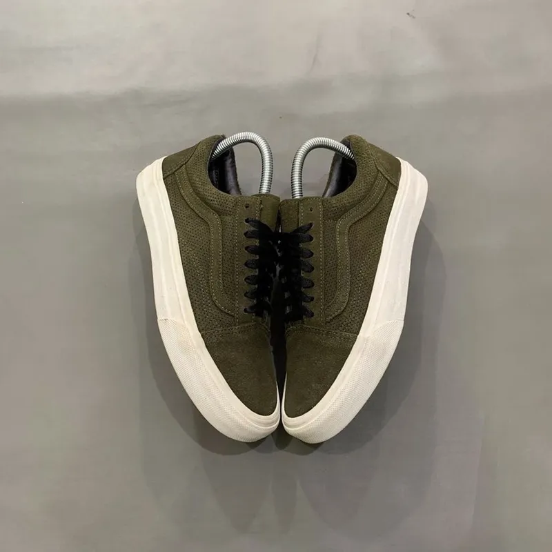 VANS Skater Sneakers Pria white green photo 1