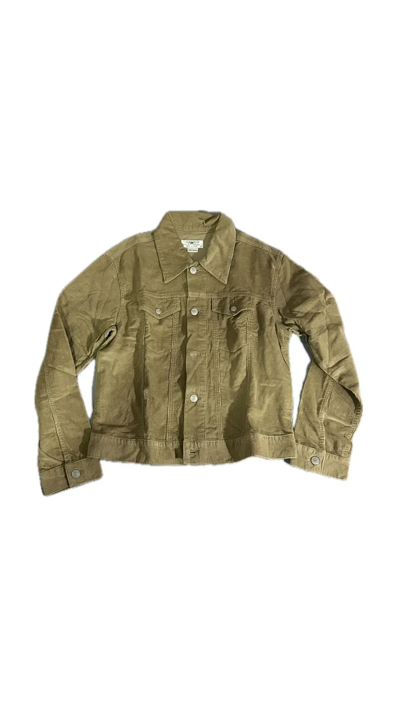 Streetwear Casual Denim jacket Pria tan photo 1