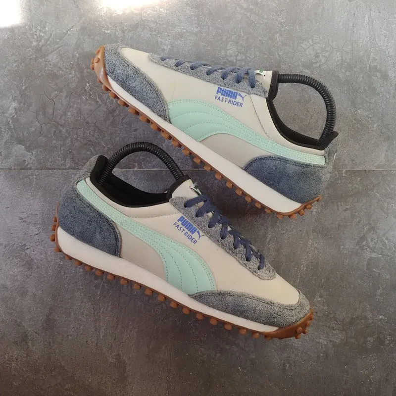 Puma Fast Rider Fury White Dark Denim Size 40,5 Preloved