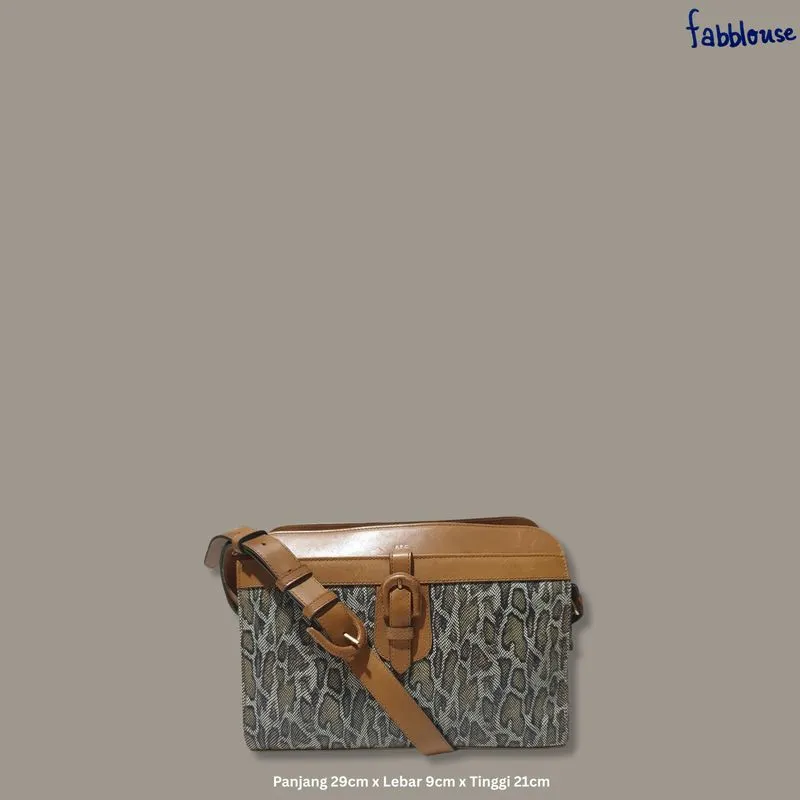 A.P.C Sac Genuine Leather Mix Leopard Pattern Shoulder Bag photo 1