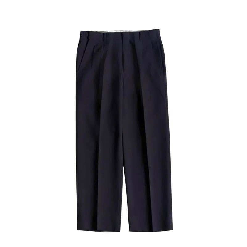 Basic Japanese active waist trousers dark mid navy regular s photo 1
