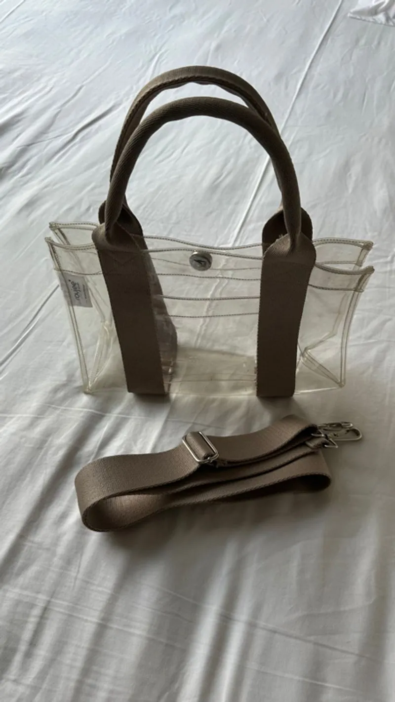 PVC bag konser coklat nude Roujee sling bag transparant photo 1