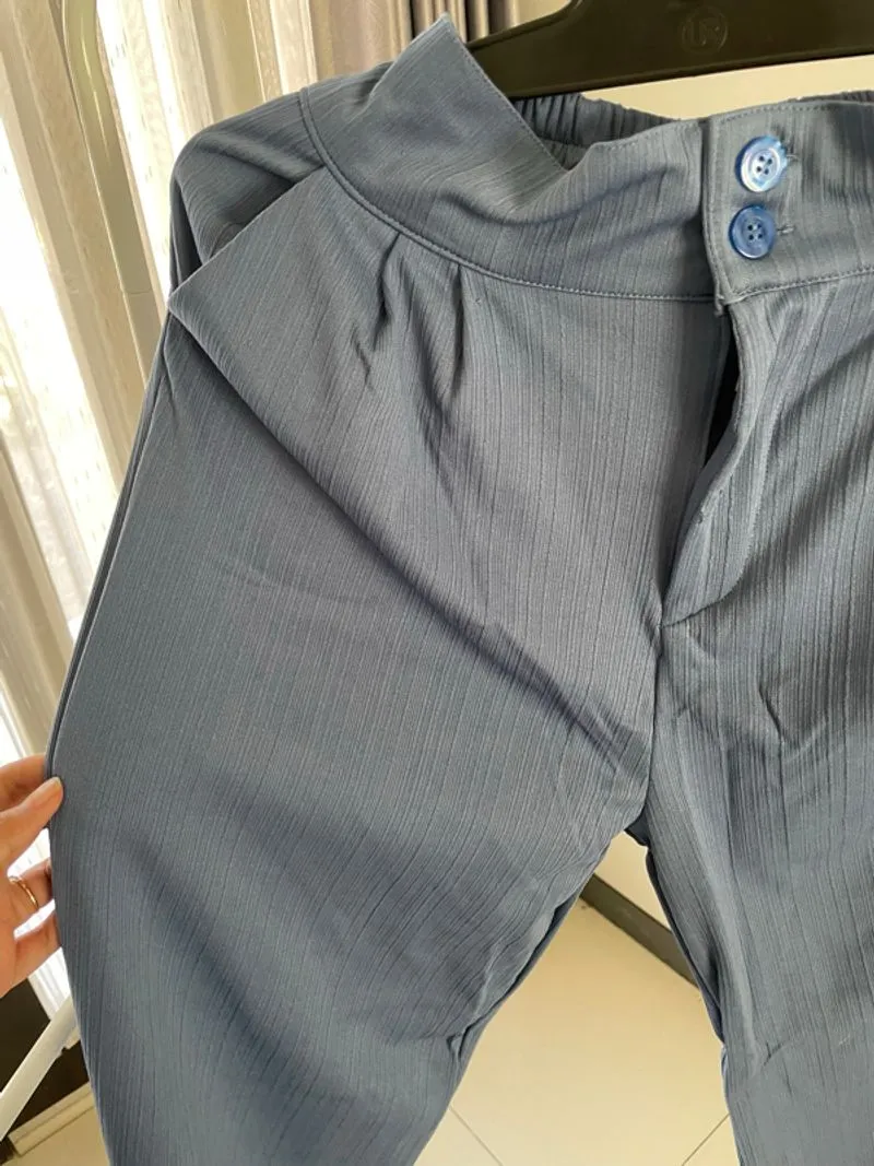 Celana Kerja Biru Denim photo 1