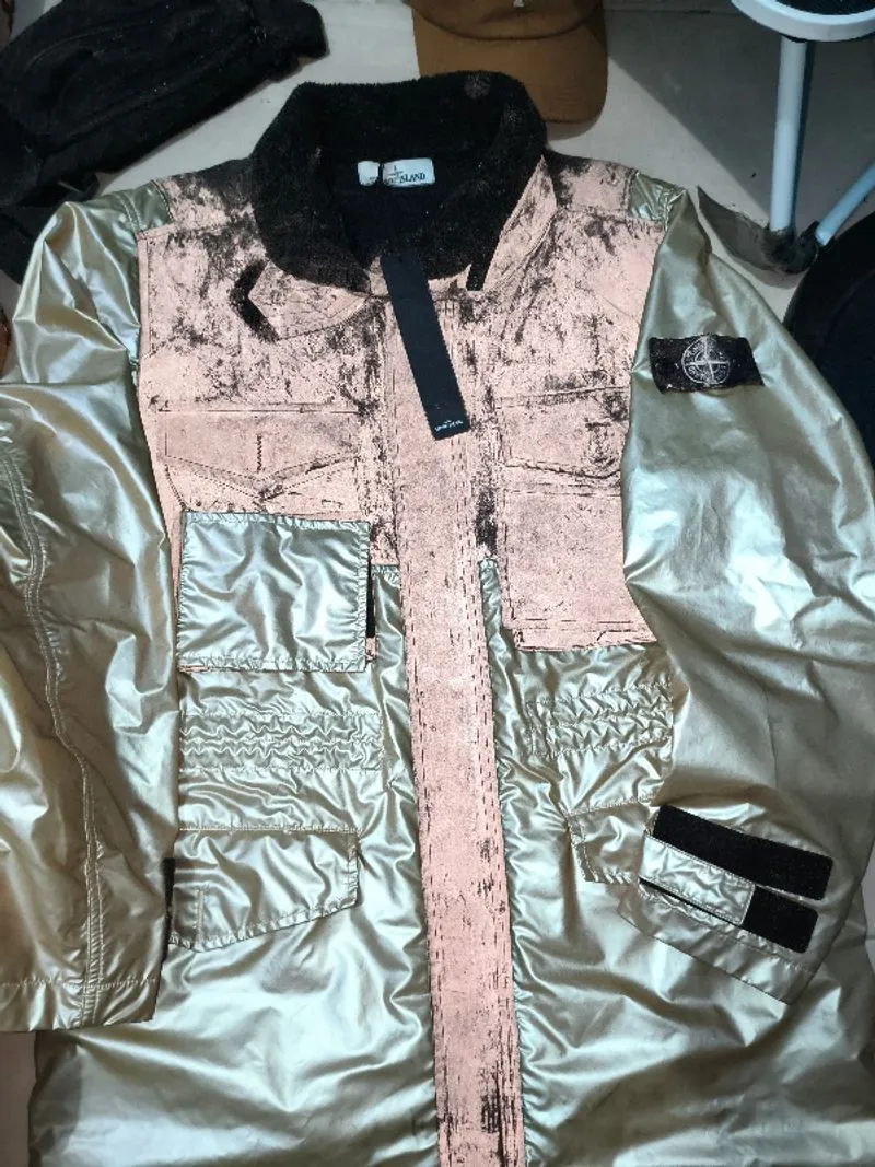 STONE ISLAND IRIDESCENT COATING TELA WITH REFLEX MAT  photo 1