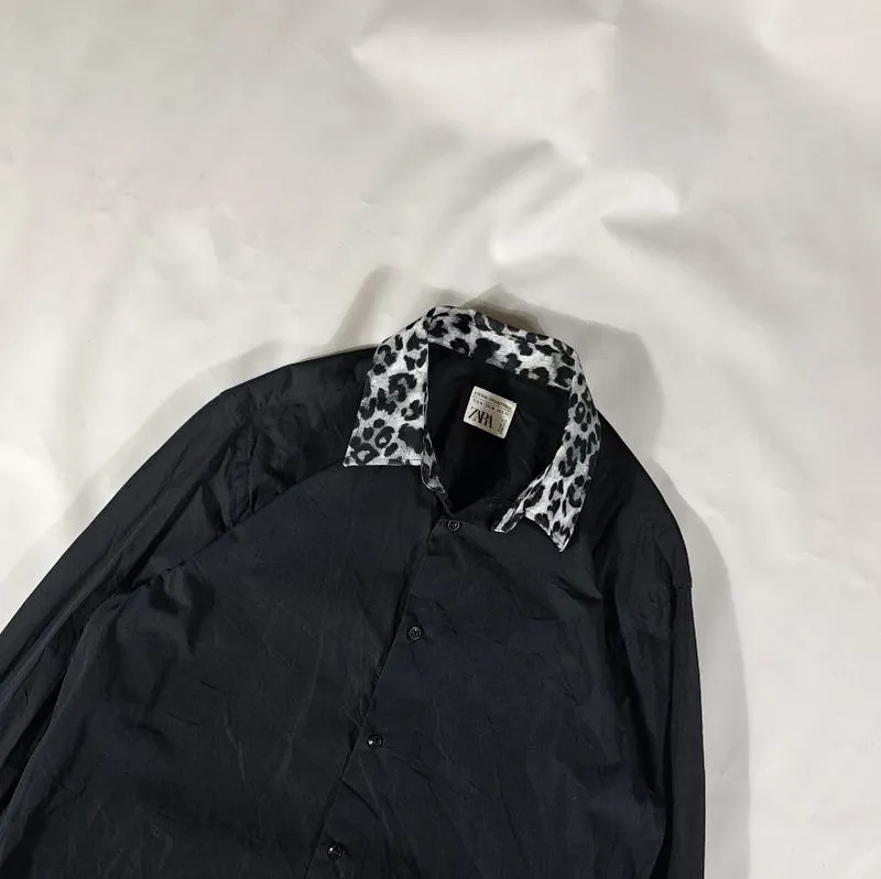 kemeja Z4ra collar leopard photo 1