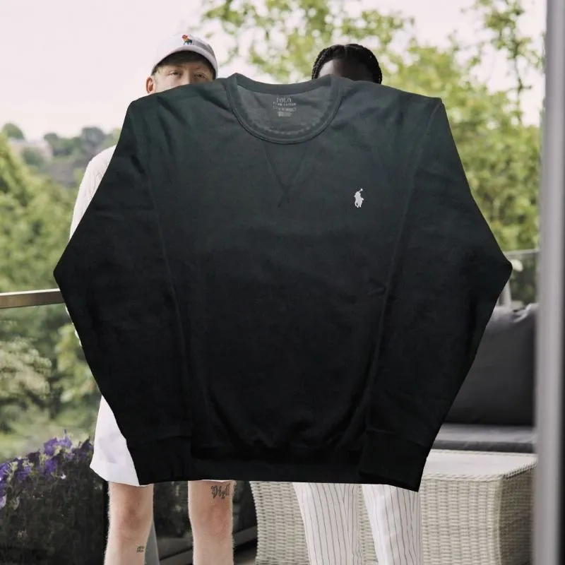 Polo Ralph Lauren Mens Crewneck Black Original photo 1