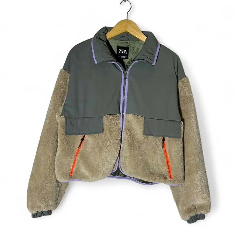 Zara Outdoor fleece  jacket Cropped Original photo 1