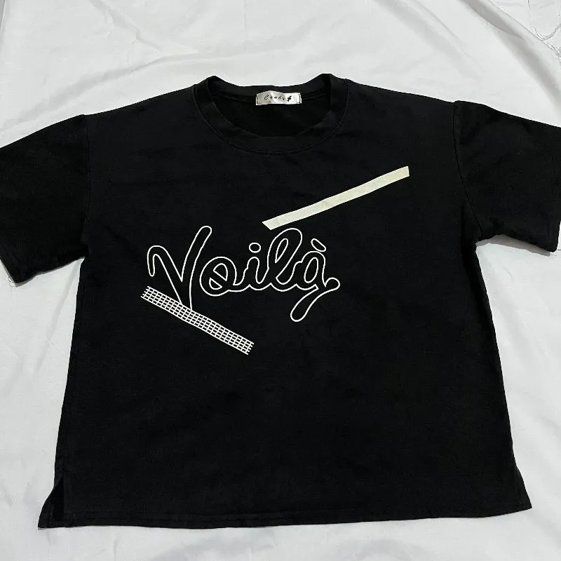 kaos item hitam rumahan atasan lengan pendek photo 1