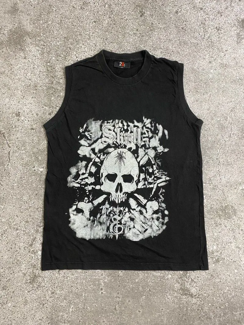 2c marijuana skull tanktop photo 1