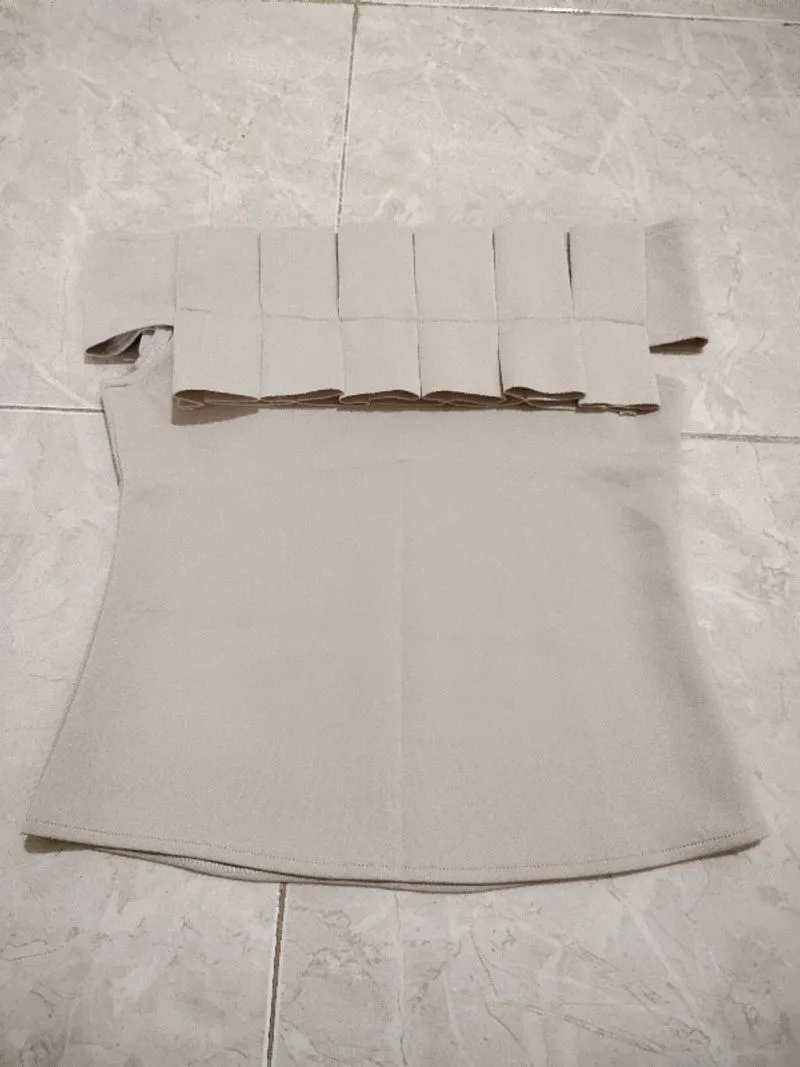 Baju kensi bahan scuba warna khaki photo 1
