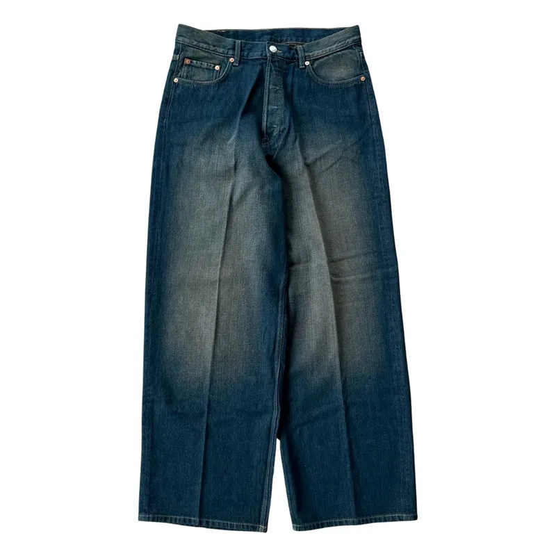 Streetwear Y2K Jeans Pria navy blue photo 1