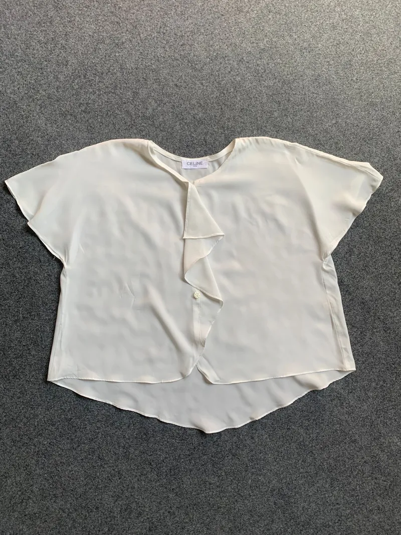 CELINE Luxury Avant Garde Blouse Wanita white photo 1