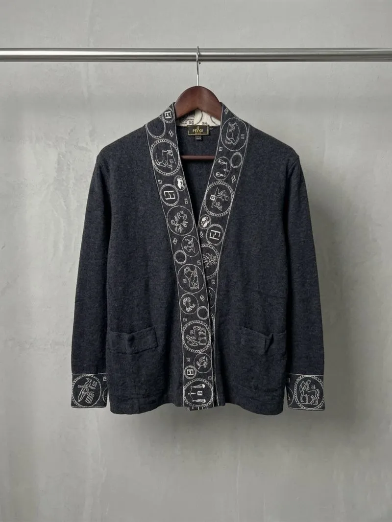 Outer Knitwear FENDI Rajut Wanita Grey photo 1