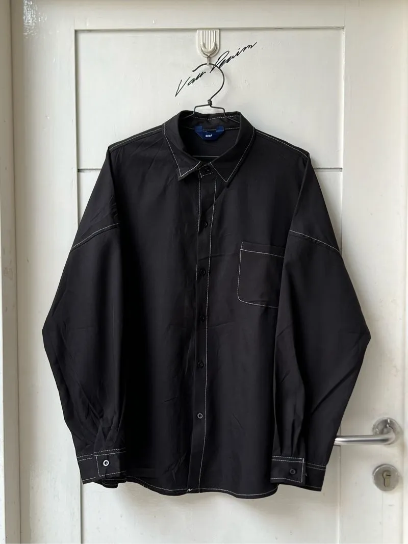 RIZKY FEBIAN ADRIAN KHALIF BEEP Black Contrast Sticth Shirt photo 1