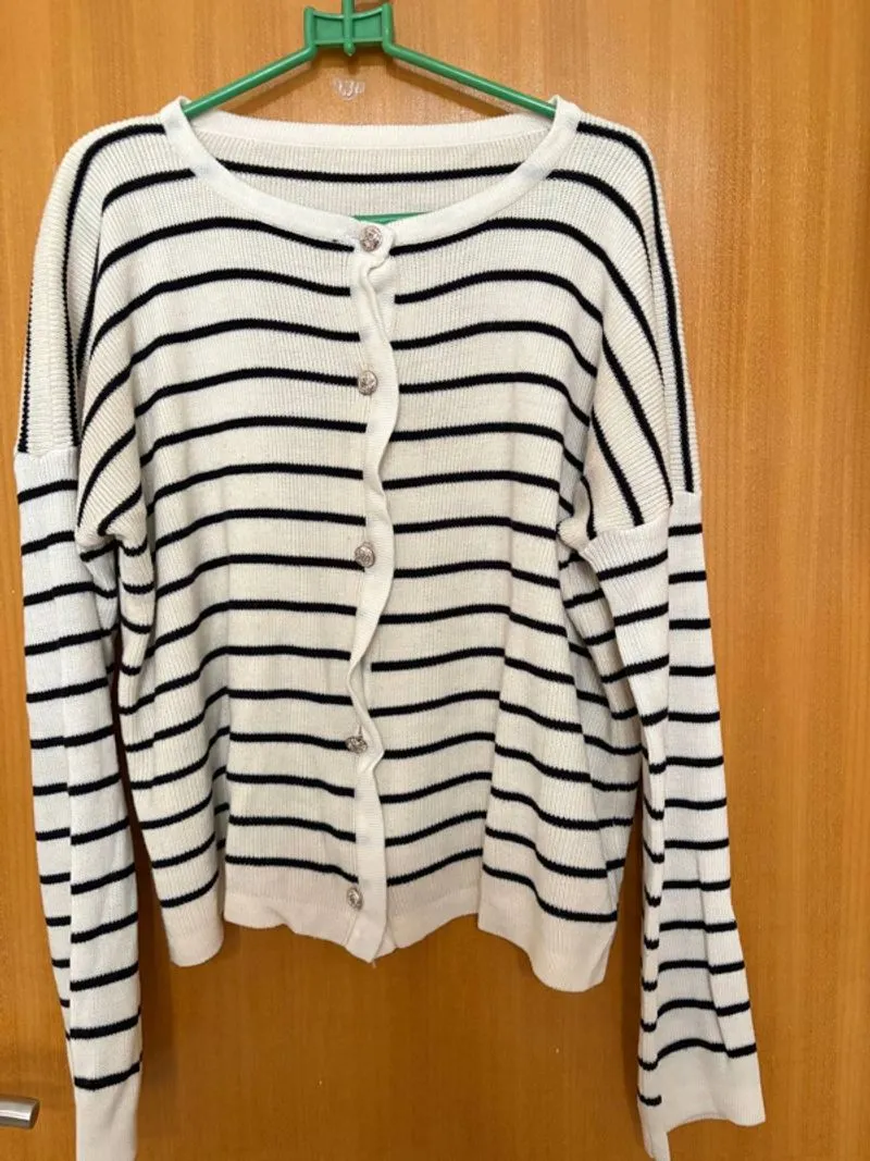 oversized stripe cardigan photo 1