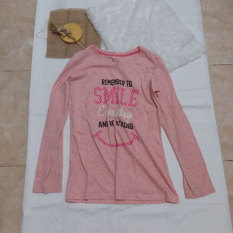 kaos pink lengan panjang adem rumahan hijab friendly photo 1
