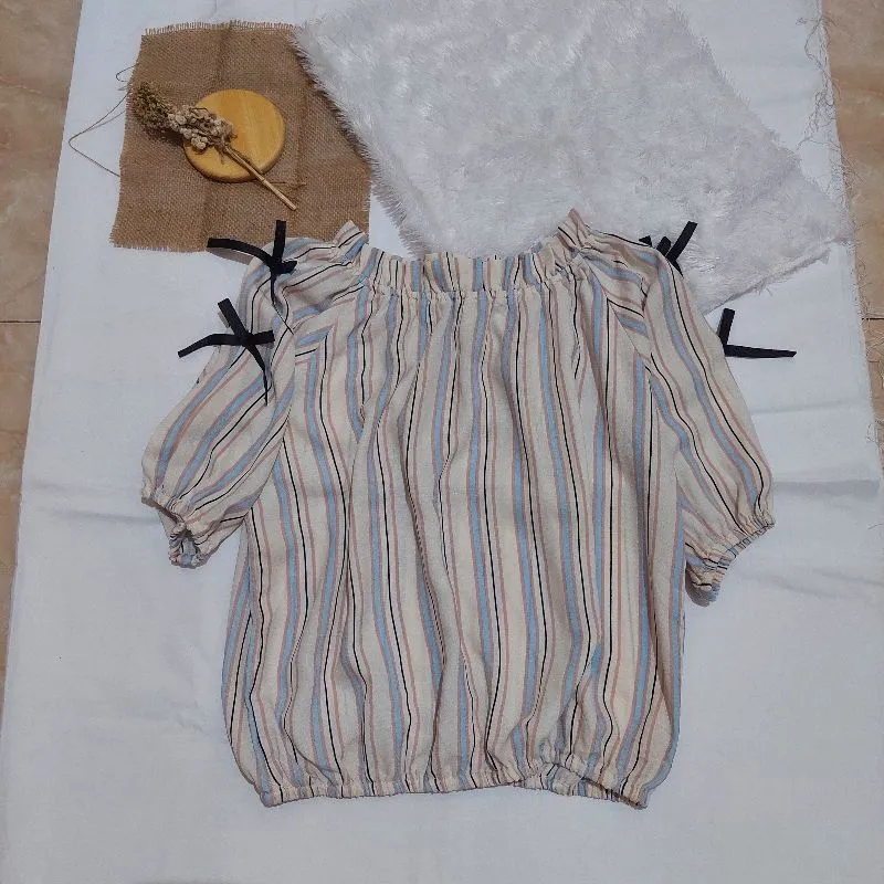 pink salur blouse/pita coquette/korean top photo 1