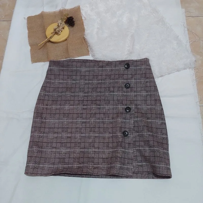 Tartan Skirt padini grey skirt / rok pendek mini kotak-kotak photo 1