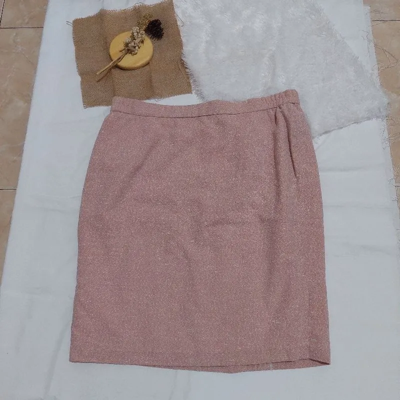 pink skirt/rok pink muda soft pink selutut photo 1