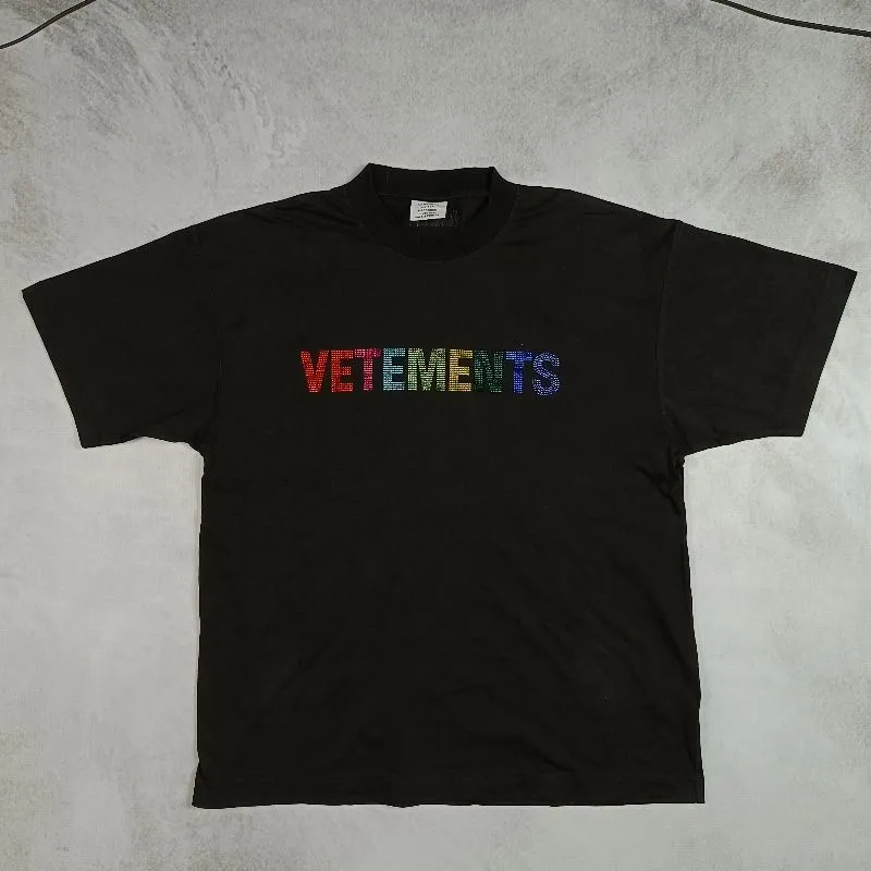 VETEMENTS Multicolor Crystal Logo T-Shirt photo 1