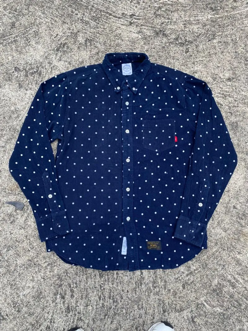 WTAPS Ernest L/S 02 Corduroy Dot Pattern 14AW Shirt  photo 1