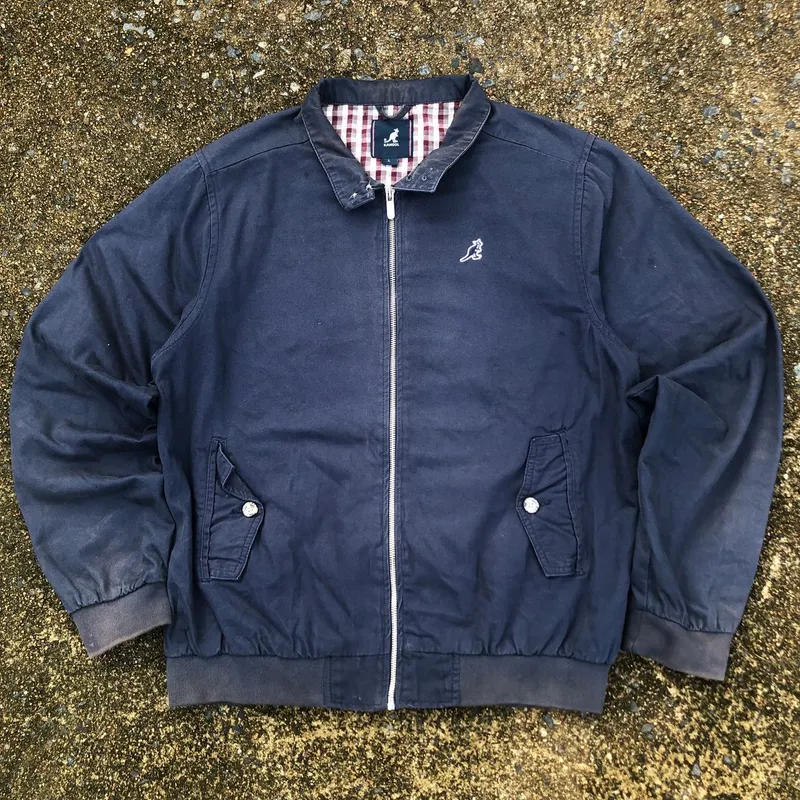 Kangol Vintage Streetwear Track jacket Pria black Preloved