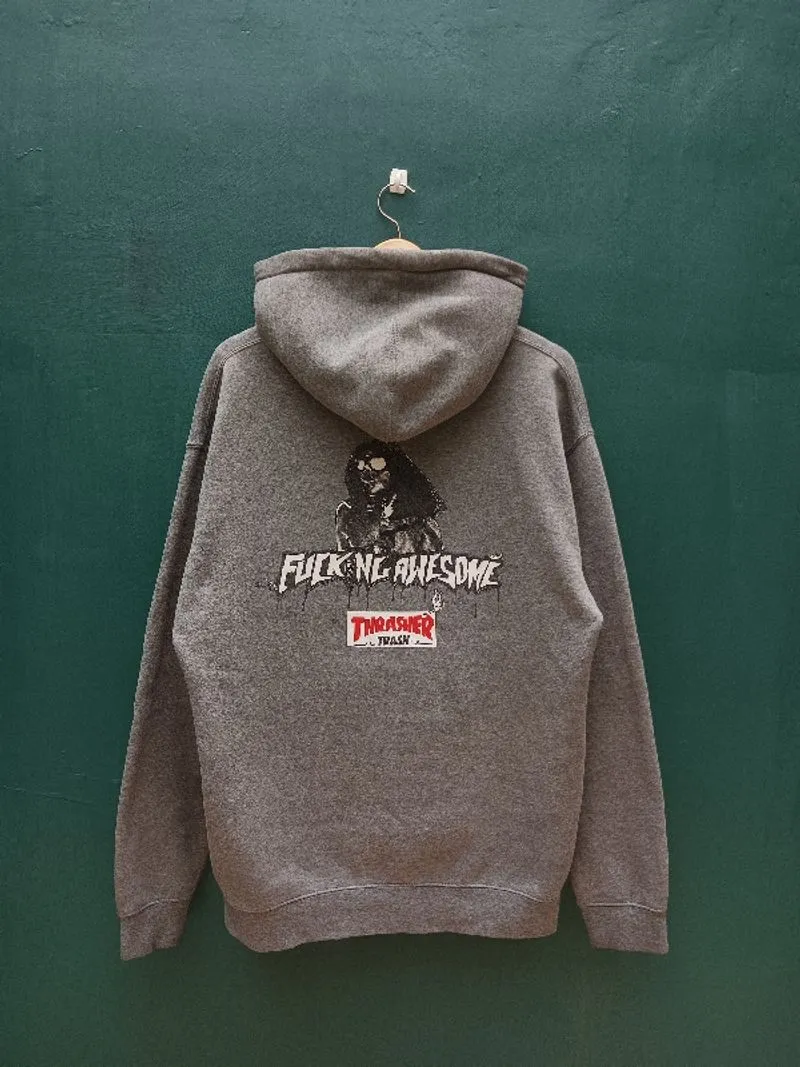 fucking awesome x thrasher trash hoodie  photo 1
