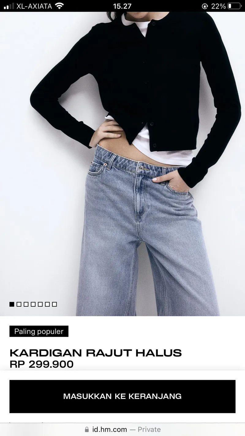 H&M Casual Capes & poncho Wanita black photo 1