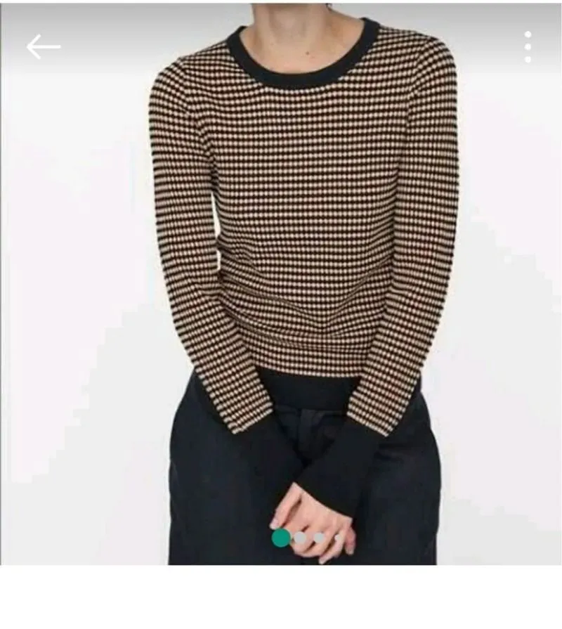 Zara Knit Long Sleeve Jacquard photo 1