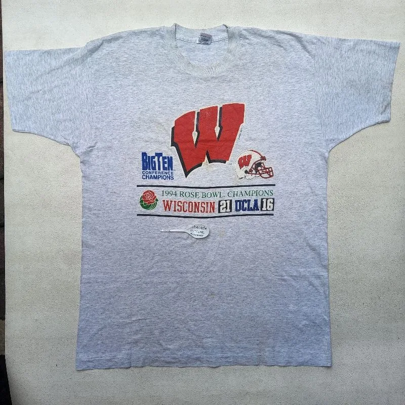 WISCONSIN 1994 rose bowl champions vintage shirt size XL photo 1