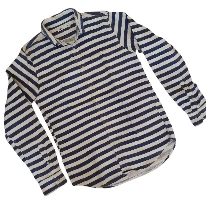 Shirt Wanita white navy photo 1
