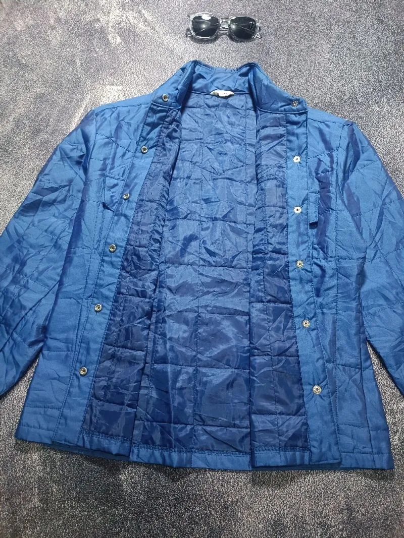Puffer Jacket Yoko Blue Semi Waterproof Mirip GAP Size S-M photo 1